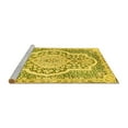 thumbnail image 2 of Ahgly Company Machine Washable Indoor Rectangle Medallion Yellow Traditional Area Rugs, 7' x 9', 2 of 4