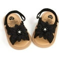 thumbnail image 5 of Baby Girls Floral Closed Toe Sandals Non-Slip Soft Rubber Sole Infant Toddler Summer Walking Shoes, 5 of 6