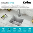 thumbnail image 3 of KRAUS Fairlane 15” Undermount Single Bowl 18-Gauge Stainless Steel Kitchen Bar Sink, 3 of 7