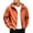 Orange, variant on Eltusu Men's Windbreaker Jackets, Solid Color Long Sleeve Zipper Waterproof Men's Jacket with Hoods White Size XL