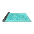 thumbnail image 2 of Ahgly Company Indoor Square Oriental Light Blue Traditional Area Rugs, 3' Square, 2 of 4