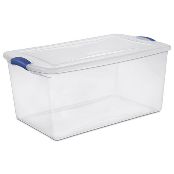 Sterilite 62 Liter Stadium Blue Latch Box, 62 Liter