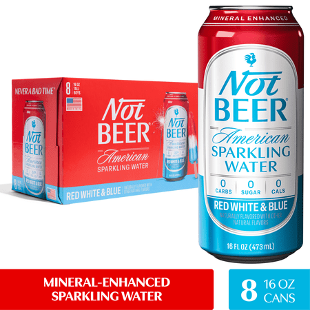 (Pack Of 3) Not Beer Water Sparkling Red White Blue 8 Pack 128 Fo