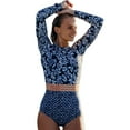 thumbnail image 1 of Traje de baño sexy de una pieza con estampado de manga larga Traje de surf de buceo para mujer Fridja  nalpqowj55545, 1 of 4