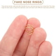thumbnail image 2 of MasteelfCA 6pcs Stainless Steel Nose Rings Hoops Spiral Nose Rings for Women Nose Jewelry, 2 of 8
