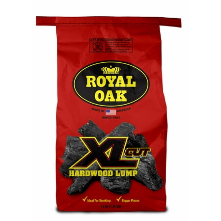 Royal Oak XL Cut Hardwood Lump Charcoal, All Natural Charcoal, 16 Lbs