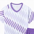 thumbnail image 4 of KPOPLK Toddler Boys Short Set 2 Piece Summer Outfit with T-Shirts & Shorts - Activewear Clothes for Toddler & Little Boys Size 12-18 Months,Light Purple, 4 of 4