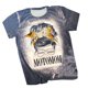 thumbnail image 1 of Mujeres verano casual moda sexy cuello redondo camisa tie-dye mama manga corta letras imprimir camisetas tops blusa Pompotops hkajfhjk464906, 1 of 3