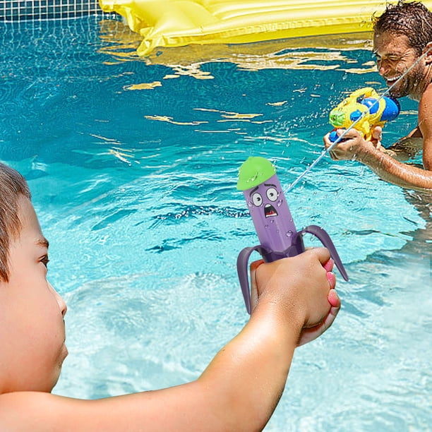 Pistola de agua manual pulverización continua | Remojo de agua con forma de fruta | Pistola de agua de plástico portátil para fiestas en la playa en piscina al aire libre | Juguete ligero y novedoso