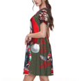 thumbnail image 4 of Lsque Chucky Print Women's Casual Dress T-Shirt Summer Short Sleeve Scoop Neck Swing Dresses, 4 of 7