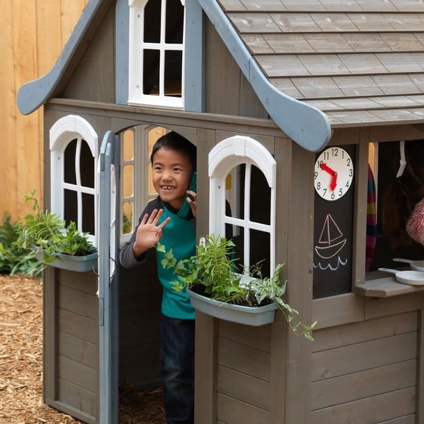 KidKraft Forestview II Wooden Playhouse with EZ Kraft Assembly