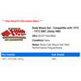 thumbnail image 2 of Body Mount Set - Compatible with 1970 - 1972 GMC Jimmy 4WD 1971, 2 of 2