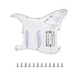 thumbnail image 1 of Guitare Électrique Pickguard Pickups Assemblage de Plaque Pré-Câblée 11 Trous SSH Blanc, 1 of 8