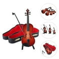 thumbnail image 2 of 1 Set Mini Instrument Model Mini Violin Adornment Delicate Mini Instrument Gift, 2 of 6
