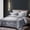 Light Grey, variant on White Satin Silky Comforter Set King Size Summer Cooling Glossy Quilt Set Smooth Touch Luxury Hotel Silk Like Satin Duvet Down Alternative Comforter with 2 Pillowcases for All Seasons