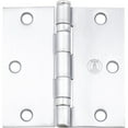 thumbnail image 2 of Stone Harbor Hardware 3-1/2" Ball-Bearing Door Hinges, Square Corner, Satin Chrome, 2-Pack, 2 of 4