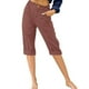 thumbnail image 1 of WILLBEST Pantalones Capri Casuales para Mujer, de Verano, a La Moda, con Cintura Elástica, para Playa y Resort, Cómodos y elegantes. Mediana, 1 of 3