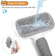 thumbnail image 5 of Dog & Cat Brush, Self Cleaning Slicker Brush for Pets, Upgraded Dog Brush for Shedding Massaging and Grooming, Removes Loose Undercoat & Portable Comb for Long Short Haired Dogs(Grey), 5 of 6