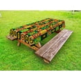 thumbnail image 1 of African Outdoor Tablecloth, Tribal Primitive Abstract Figures with Trippy Shapes Culture Hieroglyph Artsy Print, Decorative Washable Fabric Picnic Tablecloth, 58 X 120 Inches, Multicolor, by Ambesonne, 1 of 2