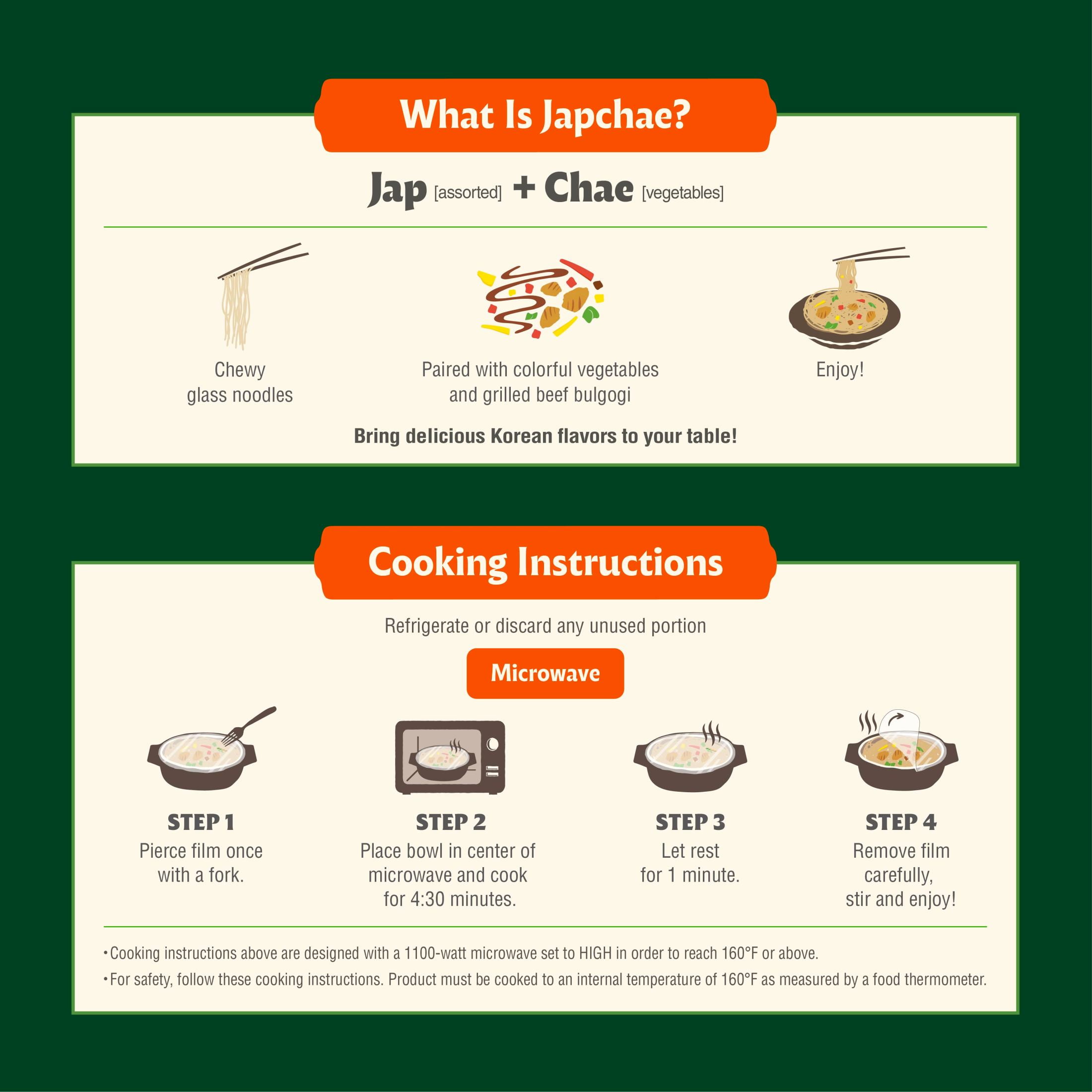 Bibigo Frozen Chicken & Vegetable Japchae Noodles, 10.0 oz
