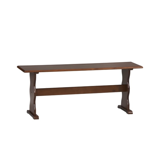 Linon Chelsea Farmhouse Dining Bench, Walnut