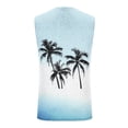 thumbnail image 5 of VBTAPA Tank Tops Men Graphic Printed Round Neck Sleeveless Shirt Summer Beach Vacation Outdoor Sports Gym Fashion T-Shirts Light Blue XXL, 5 of 5