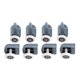 thumbnail image 1 of Rodillos para puerta de ducha TOPINCN, poleas superiores inferiores dobles, ruedas, corredores, kit de reemplazo de baño, rodillos superiores e inferiores, 8 piezas (rueda única), 1 of 5
