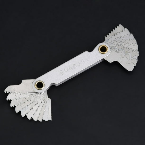 Tebru Thread Measuring Gauge,Imperial 55° Stainless Steel Screw