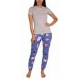 thumbnail image 2 of Munki Munki Ladies' 3-Piece Pajama Set Size: XL, Color: Blue, 2 of 5