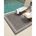 thumbnail image 2 of Unique Loom Outdoor Border Collection Transitional Flatweave Black Area Rug, 4' 0 x 6' 0, 2 of 10