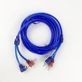 thumbnail image 1 of 2 Rca to 2 Rca plug car audio amplifier copper wire for car audio system home theater car modified audio cable, 1 of 1