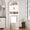 White, variant on AHB Over Toilet Storage Cabinet with Doors and Shelves, Freestanding Bathroom Space Saver Organizer, 7.72"L x 23.7"W x 69.06"H, Coffee Color