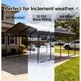 thumbnail image 5 of 12x20 FT Heavy-Duty Portable Garage Carport Canopy with Reinforced Galvanized Steel Frame, All-Weather Shelter for RV Boat Truck Van Storage, 5 of 7
