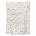 thumbnail image 2 of Floral Tablecloth, Romantic Roses and Leafy Branches Blooming Vintage, Rectangle Satin Table Cover Accent for Dining Room and Kitchen, 52" X 70", Pink Olive Green, by Ambesonne, 2 of 2