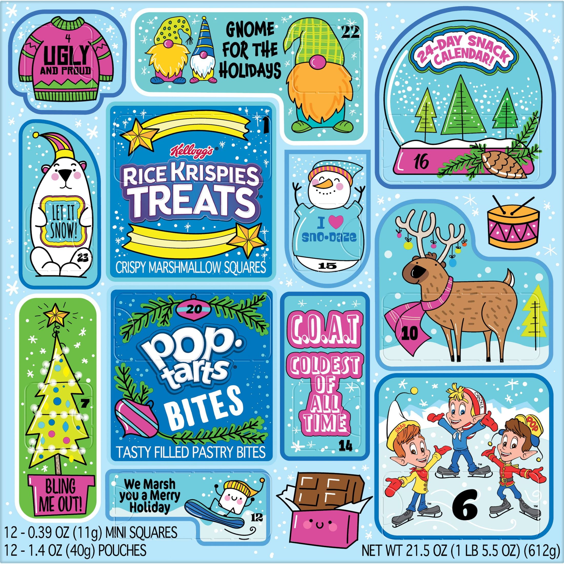 Kellogg's Variety Pack Breakfast 24-Day Snack Calendar, 21.5 oz, 24 Count -  Walmart.com