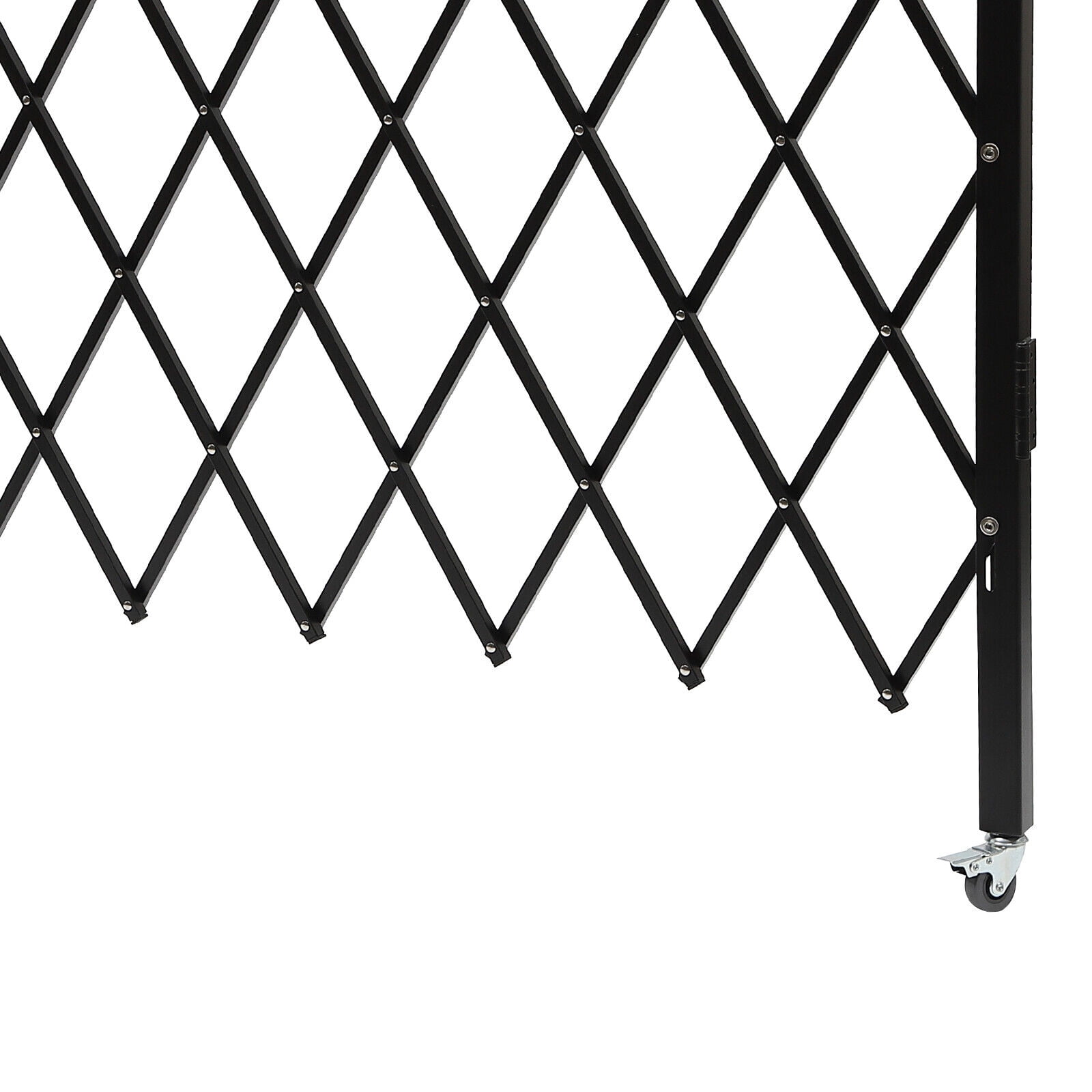 TFCFL Single Folding Security Gate Wall Mount ‎Expandable Folding Door Gate Iron Black 4.27' H x 36.6"/ 5.45'/ 5.91' W