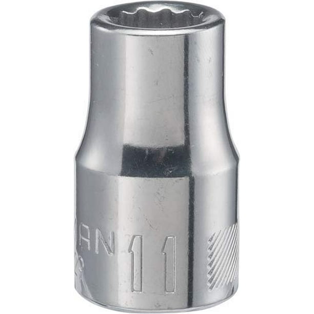 CRAFTSMAN Shallow Socket, Metric, 1/2Inch Drive, 11mm, 12Point