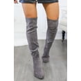 thumbnail image 6 of Set The Bar Pointed Toe Knee High Boots Grey, 6 of 11