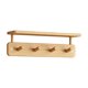 thumbnail image 2 of Perchero de madera de pared con 6 ganchos para baño, cocina y sala de estar, resistente a la oxidación, fácil instalación, 40x17x10 cm., 2 of 6