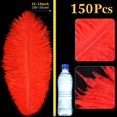 thumbnail image 2 of Plumas de avestruz Berlune, 150 unidades, naturales, 30 — 35 cm, color rojo, 2 of 6