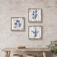 thumbnail image 3 of Leaves Wooden Wall Art Plant: Natural Botanical Print on Rustic Wood Artworks Painting Framed for Dinging Room (12”x 12”x 3 Panels), 3 of 6