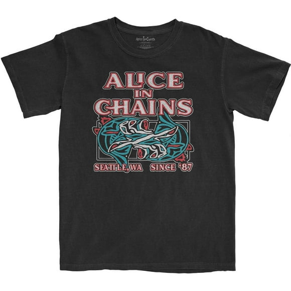 Alice In Chains  Adult Totem Fish Cotton T-Shirt