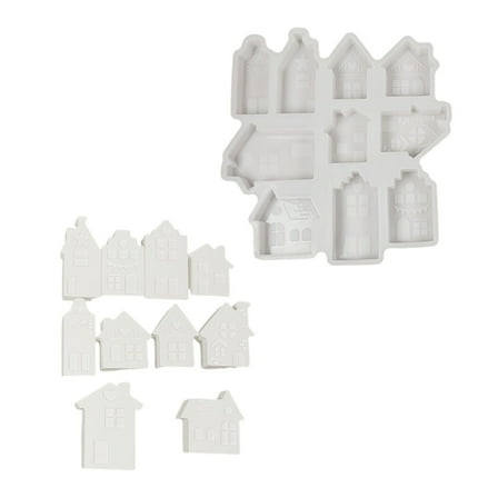 AOOOWER Silicone Mold Small House Shape Sculptures Moulds Crafting Supplies for Craft