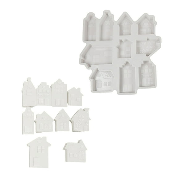 AOOOWER Silicone Mold Small House Shape Sculptures Moulds Crafting Supplies for Craft
