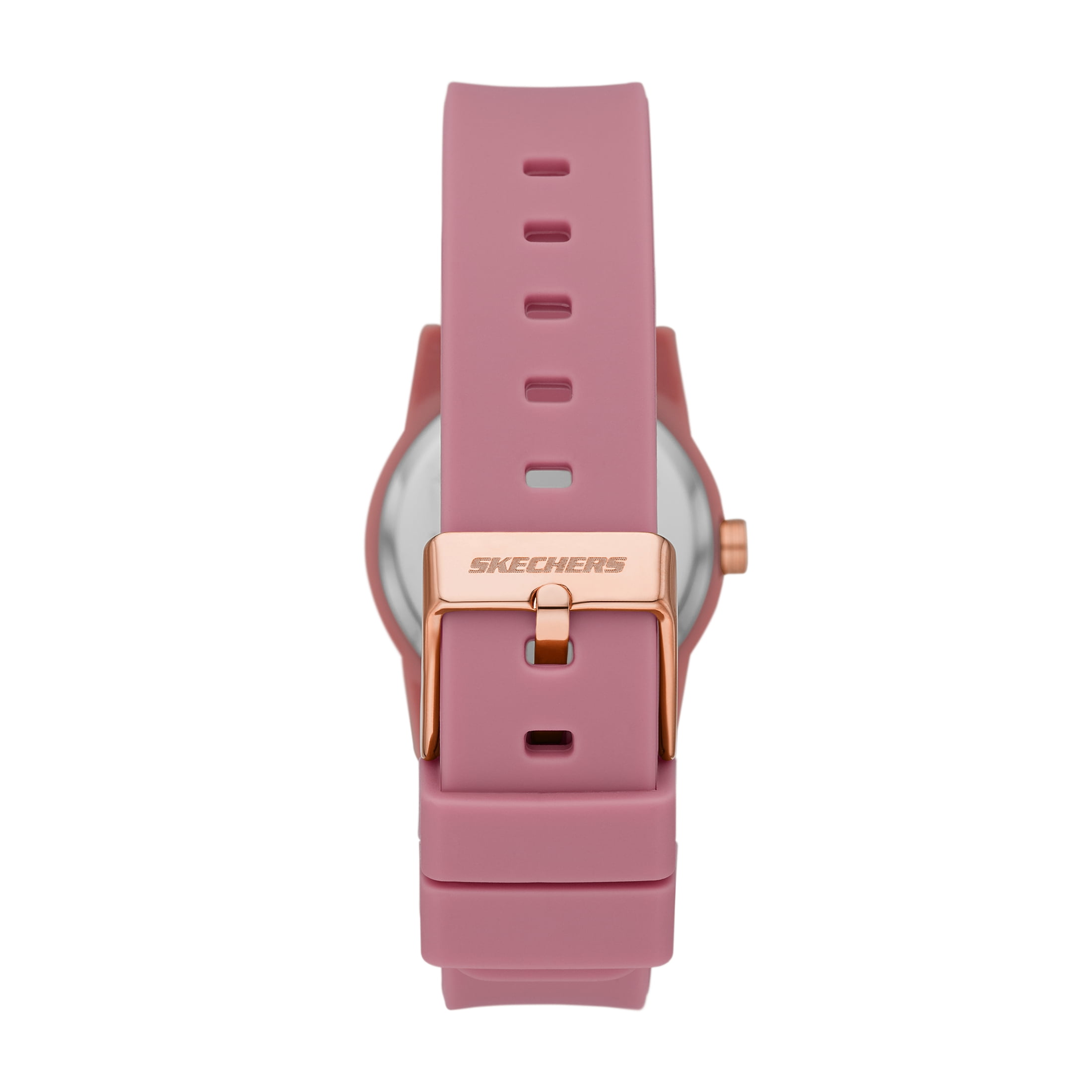 Skechers Women's Rosencrans Three-Hand, Pink Polycarbonate Watch