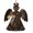 Angel Shape, variant on Southwestern Style Tribal Wolf Decor Wooden Christmas Ornament Angel Shape,Xmas Tree Hanging Decoration 6 PCS