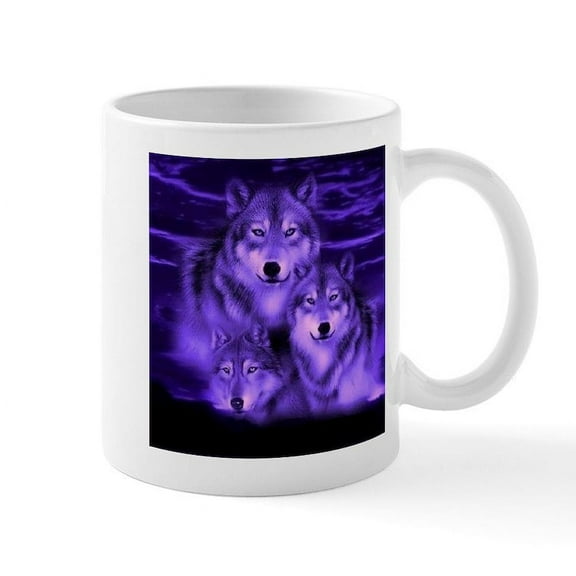 CafePress - Wolf Pack Mug - 11 oz Ceramic Mug - Novelty Coffee Tea Cup