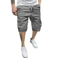 thumbnail image 1 of SHIXIAOO Male Summer Solid Color Plus Size Casual All Shorts Fashionable Woven Cargo Pants with Pockets, 1 of 5