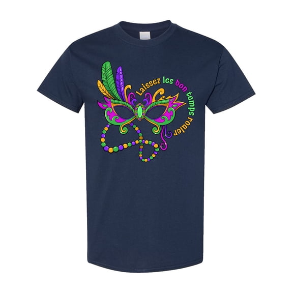 Inktastic Laissez Les Bon Temps Rouler Mardi Gras Mask T-Shirt