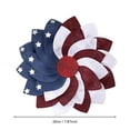 thumbnail image 3 of Aoznliie 4th of July Wreath, 2D Flat Patriotic Front Door Decoration for Fence Gate, 8 inch Red White Blue Door Wreath for Porch, 3 of 9